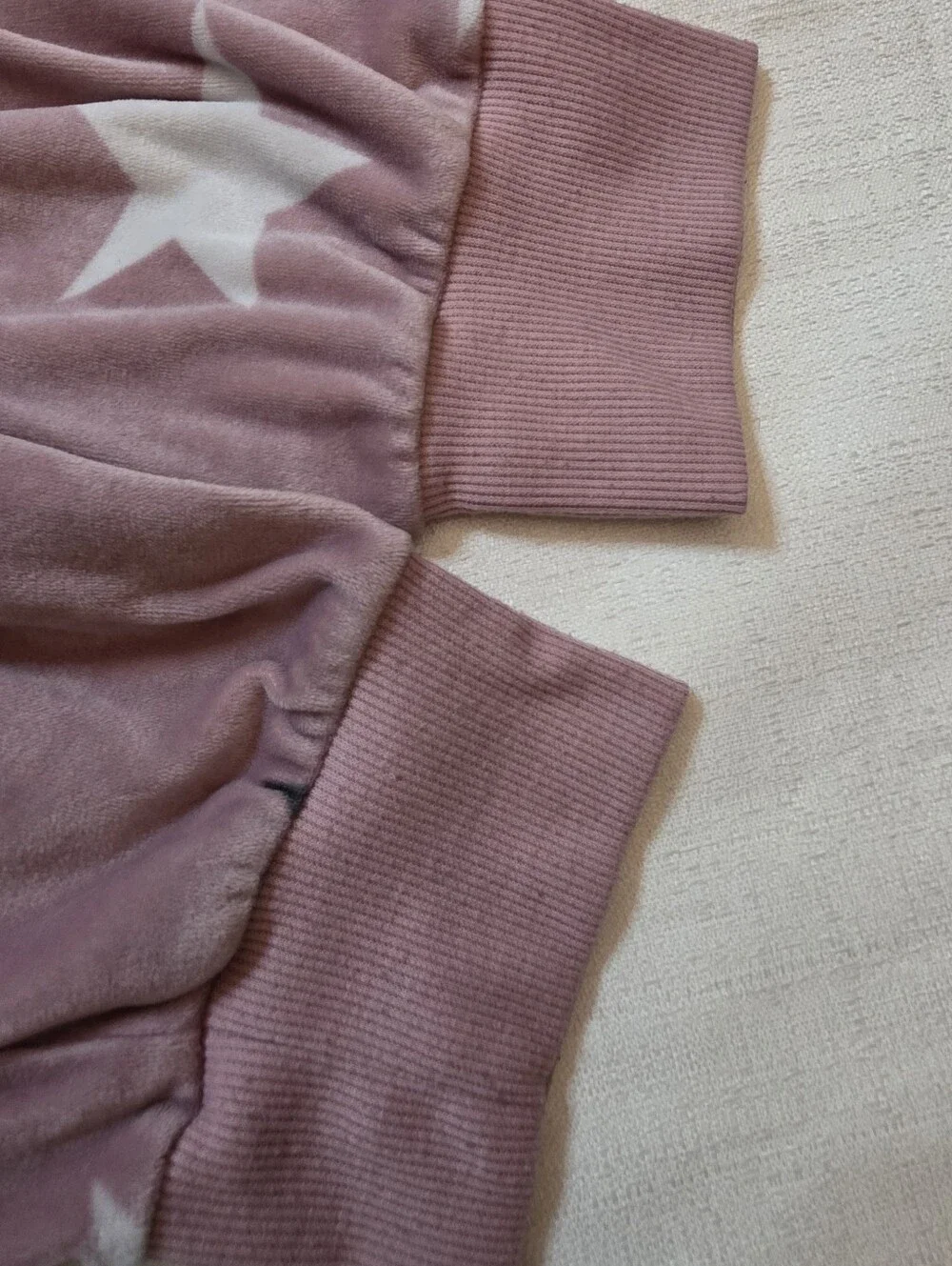 Simply Vera Vera Wang Pink Star Plush Pajama Set Sweatshirt Jogger Size Small